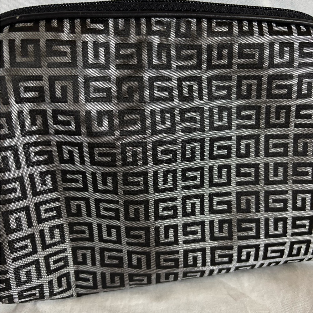 Chic Black And Silver Patterned Pouch - image 3